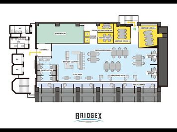 BRIDGEX workplace フォンブースAの間取り図