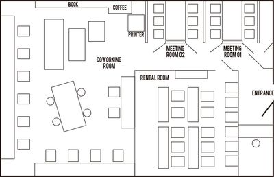 ThinkCamp セミナールーム（貸し会議室）の間取り図
