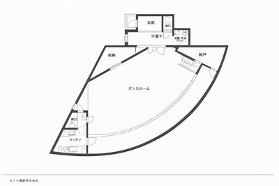 桜山バレエスタジオの間取り図