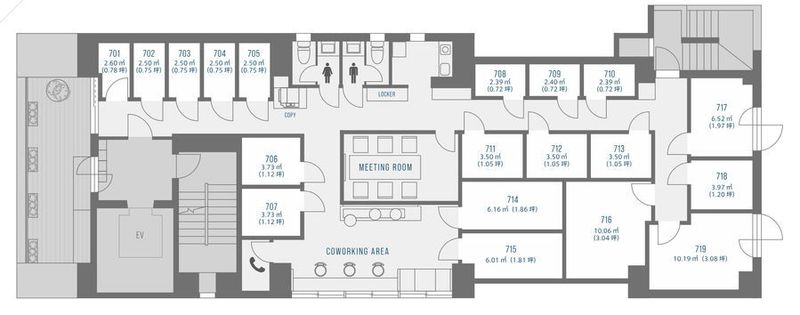 【¥2200/1h松戸駅徒歩1分】個室ドロップイン(No701) - いいオフィス松戸 by リブポート松戸