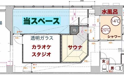 唯一無二のユニークなスペース。 - 季ららYokohama 【関内3分】サウナ🌿プロジェクタ🎬飲み会🍻女子会💗デートの間取り図