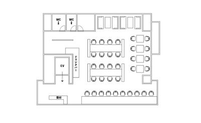 10F受付フロアの間取り図です。 - BasisPoint 西新宿店 1名個室A／ワークボックスの間取り図