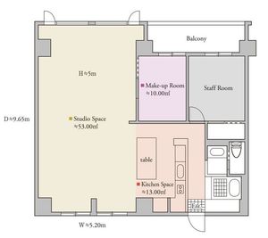 Studio P'の間取り図