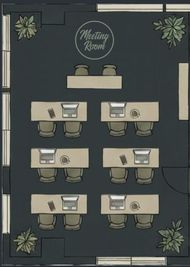 会議室の間取図です - 貸し会議室 HATTEN 東銀座 ✨【新富町1分】東銀座エリアの広々快適な貸し会議室✨の間取り図