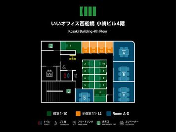 いいオフィス西船橋 6名会議室（Room C）の間取り図
