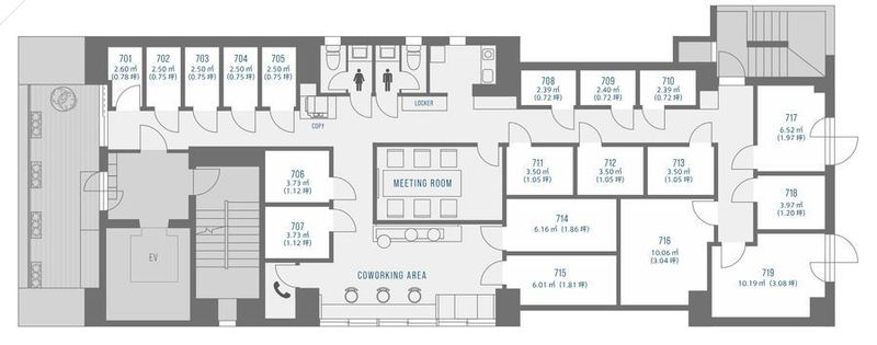 【¥2200/1h松戸駅徒歩1分】個室ドロップイン(No709) - いいオフィス松戸 by リブポート松戸