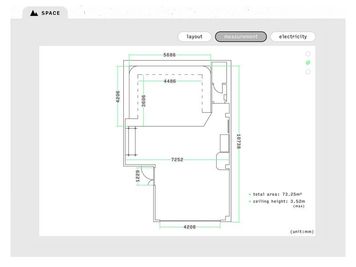 全体の奥行きは 約10.7m - SORAMIMI STUDIO 白ホリ写真スタジオ 元倉庫３R白ホリ写真スタジオの間取り図