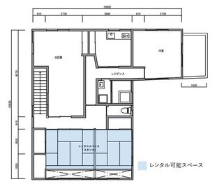 人と表現が集まるところ のんき 【宇都宮】のんき２階 スタジオ レンタルスペースの間取り図