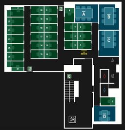 いいオフィス浦和 1名個室（ブース24）の間取り図