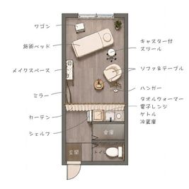 レンタルサロンPalette南天神店(天神南駅徒歩1分)の間取り図