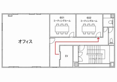 久屋大通　ナユタビル 6階【602】ミーティングルーム（個室）の間取り図