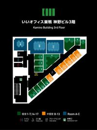 いいオフィス巣鴨 1名半個室（ブース10）の間取り図