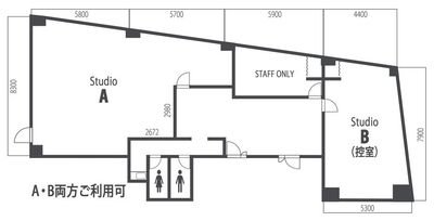 間取り図 - サイドバイスタジオ三田 【撮影機材・制作備品すべて無料貸出OK】サイドバイスタジオ三田の間取り図