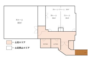 レンタルスタジオ BigTree 和泉和気店　B＆Cルーム  の間取り図