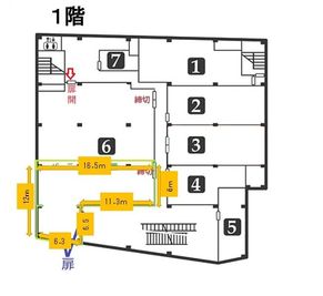 区画貸しです。指定された場所のみ利用できます。 - レンタルスペース東洋、東洋ビル貸会議室（堺東） 1階さら地/110㎡区画貸しの間取り図