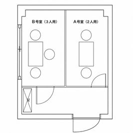 【フォーカスオン心斎橋店】出口10秒・完全個室・防音仕様 【フォーカスオン心斎橋店Ⓐ号室】2名様までの間取り図