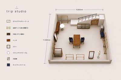 trip studio fukuoka レンタルスペースの間取り図