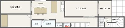ダイアモンドムーンパレス高田馬場 姫系多目的スペース（２F）の間取り図