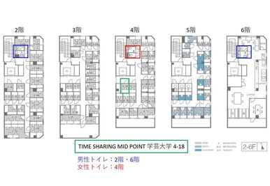 フロアマップ - TIME SHARING MID POINT 学芸大学 4-18の間取り図