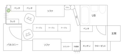 CasaBlan池袋東口 おうちスペースの間取り図