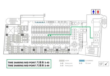 TIME SHARING MID POINT 六本木 5-44の間取り図