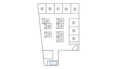 いいオフィス北千住 by ENGAWORK 【半個室（ドアあり）】ブースNo.Ｂの間取り図