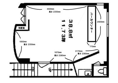 JOINT Harajuku 2F 多目的スペース （1日利用)の間取り図