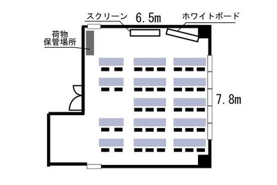 SMG/ 四ツ橋・近商ビル 【夜間の勉強会・セミナー】SMG貸し会議室近商ビル10階B室の間取り図