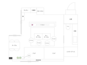 CasaBlan難波 おうちスペースの間取り図