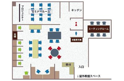 川口スペース セレンディピタス オープンスペース貸切の間取り図