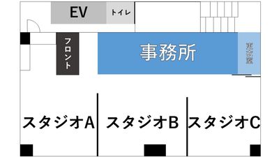 間取り図 - Prime Line プライムラインCスタジオの間取り図