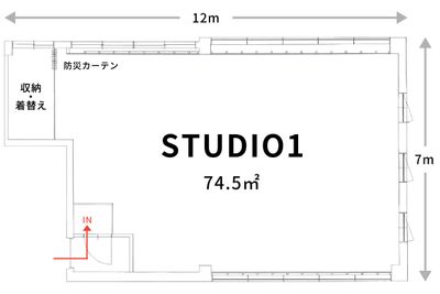 レンタルスタジオ「D-Base」武蔵境店 武蔵境スタジオ１の間取り図
