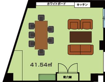 東京レンタルスペース ビジネススペース はなれ別館の間取り図