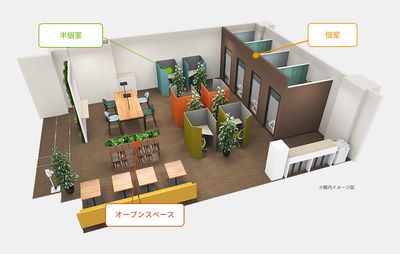 Lieffice 泉ヶ丘 半個室ワークスペース②の間取り図