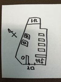 手書きですが間取りです♪受付以外はご自由にご利用下さい。 - ※※さくら鍼灸整骨院（伊丹）※※ ☆☆阪急【伊丹】駅東徒歩３分☆☆マッサージ等に利用できます☆☆の間取り図