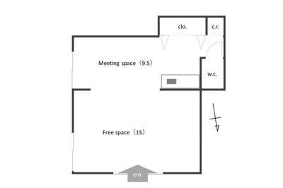 間取図 - studio Creemm 本格撮影機材完備のDesigner's studioの間取り図