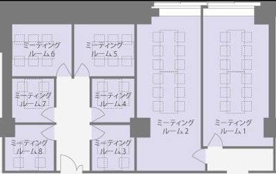 G Innovation Hub YOKOHAMA　2階貸会議室 ミーティングスペース2の間取り図
