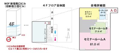 R3C貸会議室(NMF新宿南口ビル) セミナールームBの間取り図