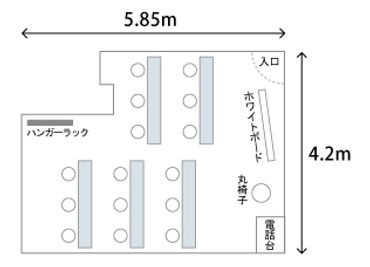 R3C貸会議室(NMF新宿南口ビル) セミナールームBの間取り図