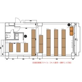 田町駅徒歩7分のレンタルスペース！オンライン会議やイベントも◎ 田町｜シバスペ｜SHIBAURA space（38名着席可）の間取り図
