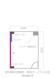 間取図 - STUDIO ZERO 町田ターミナル口店 Studio D - ストライプ: 定員2名の間取り図