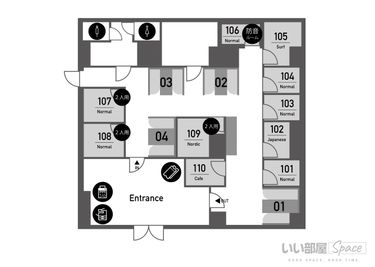 いい部屋Space新潟店 防音室（106）の間取り図