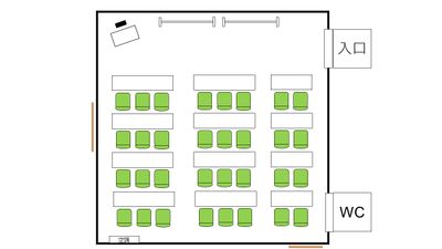 《RIVERLD神田》 【神田駅徒歩2分】最大32名/光回線Wifi/会議室/セミナーの間取り図