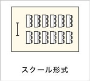 貸会議室TimeOffice名古屋 TimeE スクール型  最大36名利用可（54㎡） の間取り図