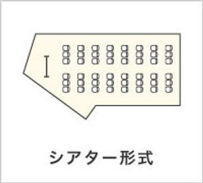 貸会議室TimeOffice名古屋 TimeAB スクール型  最大48名利用可（87㎡） の間取り図