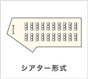 貸会議室TimeOffice名古屋 TimeSalon スクール型  最大90名利用可（86㎡） の間取り図
