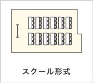 貸会議室TimeOffice名古屋 TimeI スクール型  最大36名利用可（55㎡） の間取り図