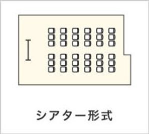 貸会議室TimeOffice名古屋 TimeI スクール型  最大36名利用可（55㎡） の間取り図