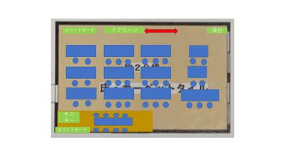 左下部分が8名会議室です - 《VILLENTBiz神戸元町》 前日予約30％引き《8名 会議室》セミナールーム内の会議室の間取り図