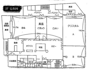 ホテルニューつたや 鳳凰の間の間取り図